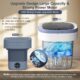 Mini Machine a Laver,12L Machine a Laver Portable,Mise a Jour Mini Lave Linge avec 3 Modes de Nettoyage en Profondeur Panier D'ess