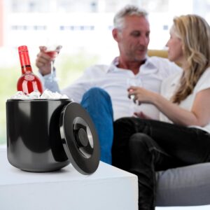 71xP-cbvOjL._AC_SL1500_.jpg Seau à glace isotherme Kurtzy noir 4 L avec couvercle