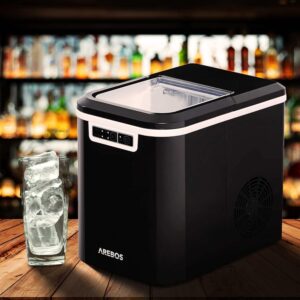 Machine à glaçons Arebos 12 kg/24h autonettoyante noire