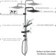 Colonne de douche pluie Gorbach sans robinet inox réglable