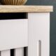 Cache-radiateur Vida Designs moderne à lattes MDF blanc