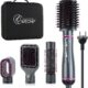 4 en 1 WeChip Brosse Soufflante, Brosse Chauffante pour secher, volumiser, lisser, boucler Ion negatif Brosse Seche Cheveux redu