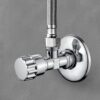 Ibergrif M22022-2, 2 Pieces Vanne d'Angle, Robinet Equerre Universelle Auto-Etanche, d'Arret de Regulation avec Poignee, Robinet de