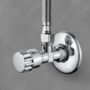 Ibergrif M22022-2, 2 Pieces Vanne d'Angle, Robinet Equerre Universelle Auto-Etanche, d'Arret de Regulation avec Poignee, Robinet de