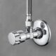 Ibergrif M22022-2, 2 Pieces Vanne d'Angle, Robinet Equerre Universelle Auto-Etanche, d'Arret de Regulation avec Poignee, Robinet de
