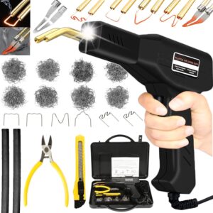 220W Soudage Plastique Machine, 220V Souder Plastique Machine, 2 en 1 Kit de Soudage Plastique avec 800PCS Agrafeuse Chaud, Kit Repa