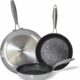 Bastilipo - Poele en fonte d'aluminium 24 cm, antiadhesive en pierre, full induction, Titanium pro 24 cm