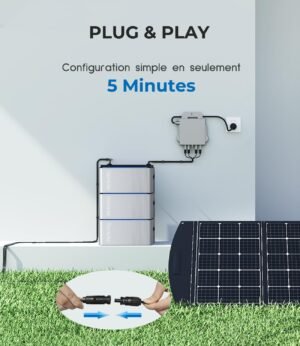 STORCUBE S1000 Batterie Solaire, Systeme de Stockage Solaire 1024Wh, Connectes au Reseau, Batterie LiFePO4, etanche IP65, Installati