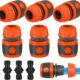 Embout Tuyau Arrosage, Raccord Tuyau D'arrosage, 9 Pieces Kit de Raccordement avec Accessoires de Raccord, Tuyau Arrosage Necessaire
