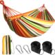 Anyoo Hamac d'exterieur de Camping, en Plein air Portable en Toile, Leger avec Sangles respectueuses des Arbres, Sac de Transport, P