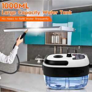 2500W Nettoyeur Vapeur, Nettoyeur Vapeur Professionnel avec 3 Tetes de Brosse Reglables sur 6 Niveaux, 1000ML Reservoir d'eau de Gra