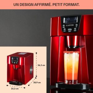 Machine à glaçons Klarstein 2L, jusqu’à 12 kg, eau froide