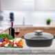 Elo 8668026 Mijoteuse carree avec couvercle en verre 28 cm, Faitout, Plat de service, Cocotte en fonte, Convient a tous types de feu