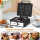 Aigostar Gaufrier pour 2 Gaufres Belges, 1600W, Plaques Profondes Antiadhesives, 20,2x17,2x2 cm, Gauffrier avec Temperature Reglable