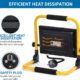 Aigostar - Projecteur de Chantier LED 50W,4480LM,Lampe Chantier avec Prise,etancheite e Portable,Lampe de Travail Mince et Leger, Ro