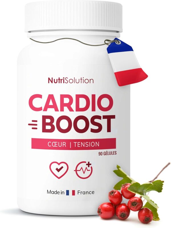 Cardio Boost : Formule Naturelle de Soutien Cardiovasculaire - Pour la Circulation, l'Energie et le Bien-Etre Cardiaque - 90 gelules