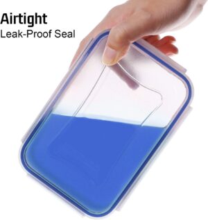 SIKITUT Boite Alimentaire Plastique, Lot de 8 Boites de Conservation Hermetiques, Conteneur Alimentaire avec Couvercles Hermetiques,