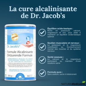 Formule Alcalinisante - Dr. Jacob's - 300g - Melange de mineraux alcalins citrates fabriques a partir de matieres vegetales
