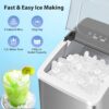 CUMEOD Machine a Glacons, 12kg en 24h, 9 Glacons en 6 Minutes, 2 Tailles de Glacons, 125W Machine a Glacons avec Capteur Infrarouge