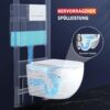 Rainsworth Superspin 360 Wall-Mounted Rimless Toilet Seat and Toilet Seat with Soft-Close Mechanism White
