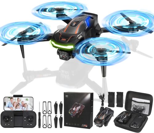 Apritsce Drone avec CameRa Hd 6k Pour Enfants, Mini Drone Enfants avec Flips 3d, Drones Pliables pour Enfants avec Prise de Vue Inte
