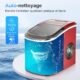 Machine à glaçons GOPLUS 12 kg/24h auto-nettoyage rouge