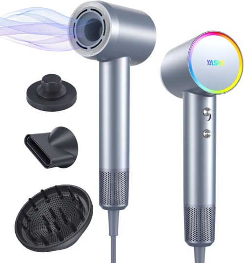 YASHE RW06 Seche-Cheveux Professionnel, Moteur Brushless de 110 000 trmin, Sechage Rapide 21ms, Ions Negatifs a 200 Millions, Diff