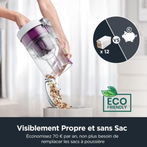 Eureka E10s Robot Aspirateur Laveur avec Station sans Sac Vidage Automatique, Robot Laveur de Sol 4000Pa, Autonomie 180 Minutes, Nav