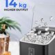 71zzH2er5L._SL1500_.jpg FOHERE Machine a glacons, glacons en 5 minutes, 14 kg en 24 heures, mini machine a glacons autonettoyante, 2 tailles de glacons pour