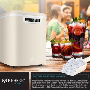 Machine à glaçons KESSER inox 12 kg/24 h, prête en 7 min