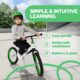 Bixe Draisienne pour Les Grands Enfants de 4, 5, 6, 7, 8 et 9 Ans - Velo d'entrainement Sportif sans pedale Roue de 16 Pouces