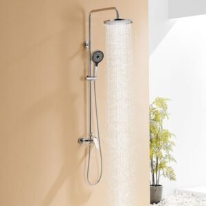 Colonne de douche Auralum réglable 1-1,4m mitigeur 3 jets