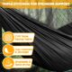 NATUREFUN Hamac de Camping avec Moustiquaire Capacite de Charge de 300kg, (290 x 140 cm) Nylon Parachute Respirant, sechage Rapide