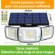 intelamp Lampe Solaire Exterieur avec Detecteur de Mouvement 6000mAh 1200LM Eclairage Solaire,4 Modes Telecommande,IP65 Etanche Pr