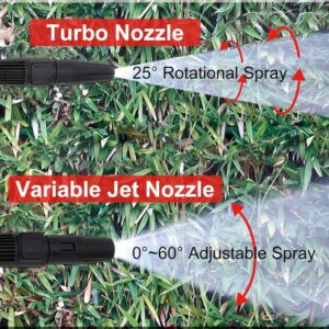 Kit de remplacement pour nettoyeur haute pression 2350 PSI - Systeme de liberation rapide pour Bosch, AQT, Black Decker, avec buse