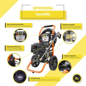 Nettoyeur Haute Pression a Essence Briggs Stratton 3200 PSI avec Pompe ANNOVI REVERBERI 208cc Machine portative a Haute Pr