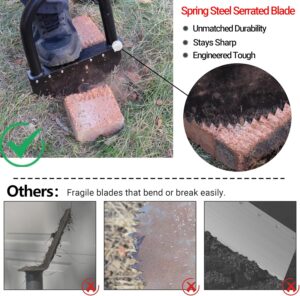 CKLT 105cm Manual Edger Cutter Carbon Steel Blade Long Handle Rubber Wide Platform Rust Resistant Garden Maintenance Tool with Manga