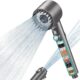 MEKO Anti-Limescale Shower Head with 15 Steps Filter and Hose 1.5 m Water Saving Shower Head High Pressure Shower Filter 3 1 Jet T
