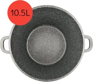 8119RjPFBnL._AC_SL1500_.jpg Royal Swiss Marmite induction - Poele induction avec Poignees amovibles - Ø 28 cm 10,5 litres - Casseroles a soupe avec couvercle