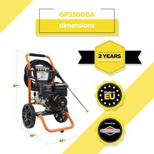 Nettoyeur Haute Pression a Essence Briggs Stratton 3200 PSI avec Pompe ANNOVI REVERBERI 208cc Machine portative a Haute Pr