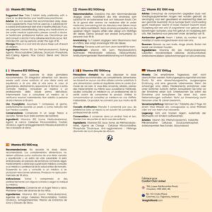 Vitamine B12 Vegan 1000 µg Méthylcobalamine 450 microcomprimés