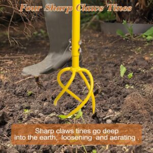 BARAYSTUS Garden Cultivator with Handle - Manual Ground Claw and Weeding - Twist Tiller Garden Claw