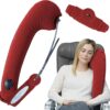 TRAVELREST Oreiller ultime de voyage et de corps, appuie-tete, voiture, bus, train, sieste au bureau, camping, fauteuils roulants, c