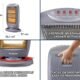Radiateur halogène oscillant BEPER 1200W silencieux