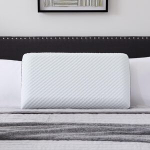 LUCID Memory Foam Pillow 40 x 60 cm Cooling Gel Infused Breathable Cushion Washable Cover Memory Shape Pillow, White