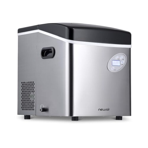 NewAir Portable Ice Maker 50 lbs per day, 12 Cubes in Less Than 7 Minutes, Compact Countertop Design, 3 Sizes Ball Shaped Ice Cream