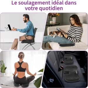 Coussin coccyx Radikor en mousse à mémoire antidérapant