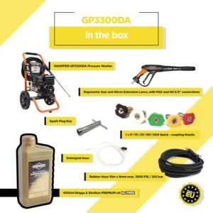 Nettoyeur Haute Pression a Essence Briggs Stratton 3200 PSI avec Pompe ANNOVI REVERBERI 208cc Machine portative a Haute Pr