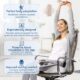 Bearrerp Coussin orthopedique en mousse a memoire de forme - Ergonomique - Favorise la circulation sanguine et soulage le coccyx - P