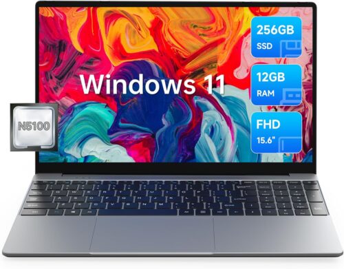 ALLDOCUBE GTBOOK 15 Laptop, 15.6 Inch FHD IPS, Intel Quad-Core N5100 2.8GHz, Laptop Windows 11 12GB RAM and 256GB SSD, 10000mAh, Min
